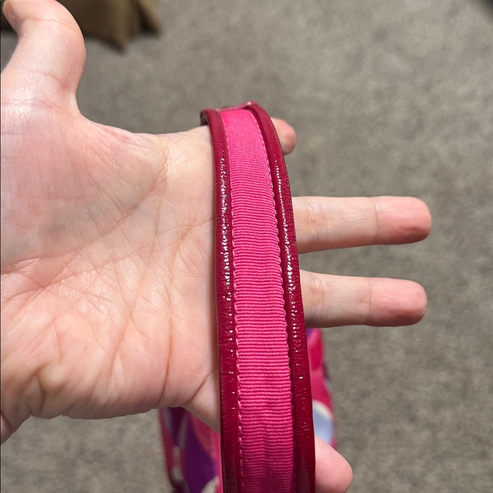 Coach Pink & Magenta Poppy Shoulder Bag with Match Wallet - Picture 5 of 12